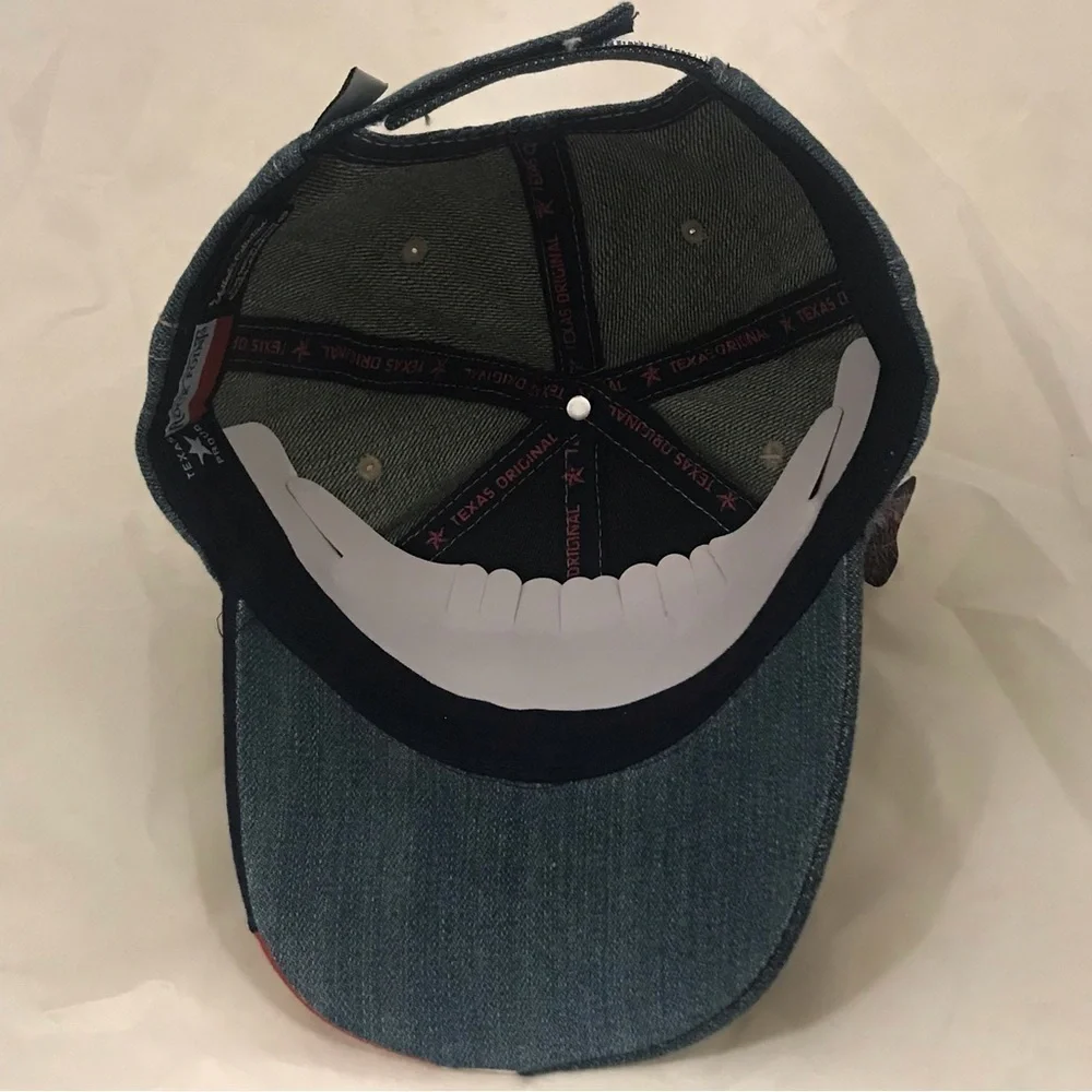 Don't Mess with Texas Cotton Red White Blue Adjustable Ball Cap NWT